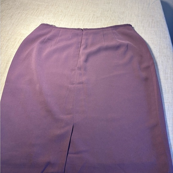 Jacqueline Ferrar Womens Sz XL Midipenxil Skirt Purple Pull-On Back Slit - Picture 5 of 7